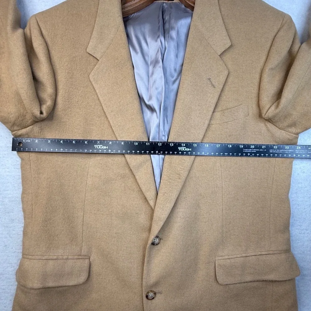 VTG  H Freeman‎ & Son Camel Wool Blazer Sport Coat Tailored in USA Tan Men 44R